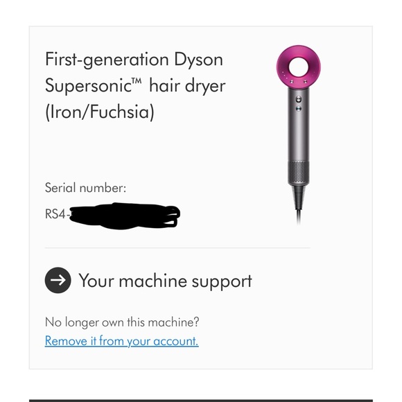Dyson Supersonic Hair Dryer Iron Fuchsia (USED) - Picture 4 of 4